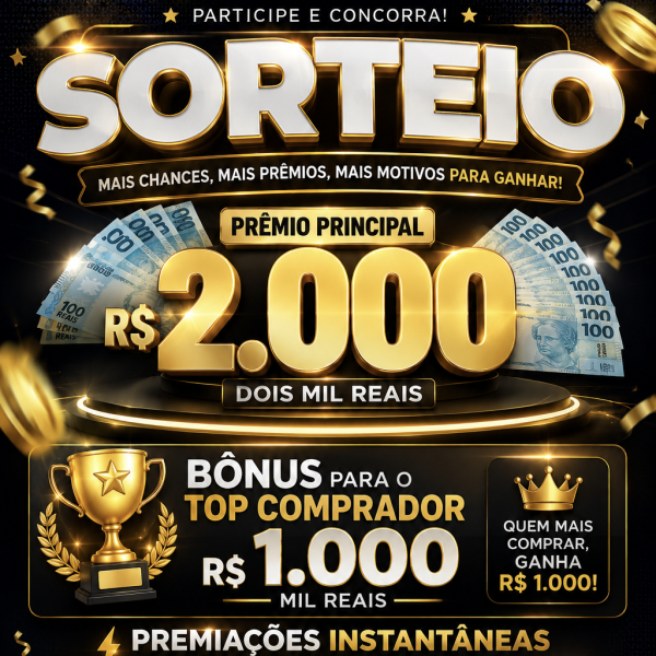 2000,00 reais no seu Pix 💸